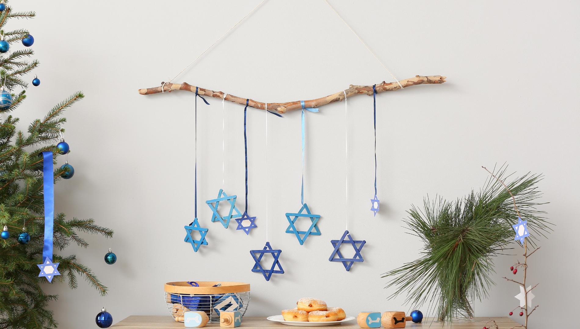 Menorah alongside the Christmas tree.jpg